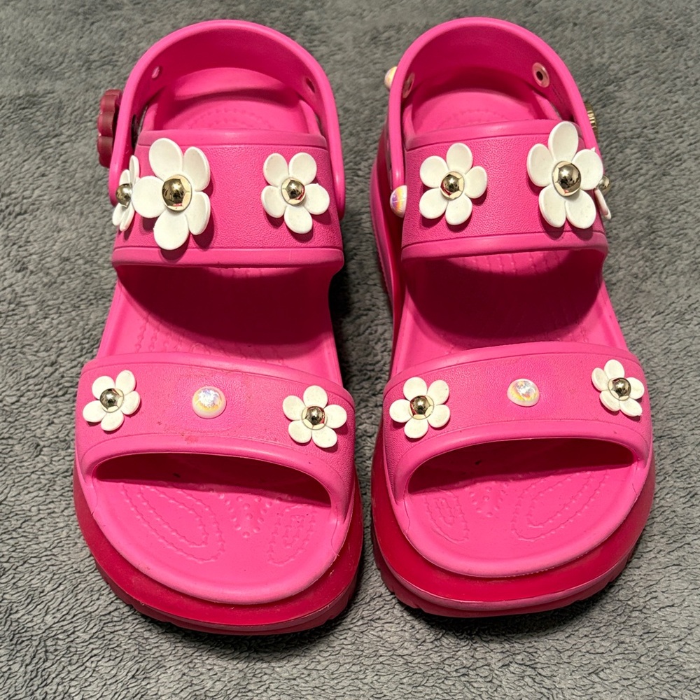 Hot Pink Mega Crush Crocs